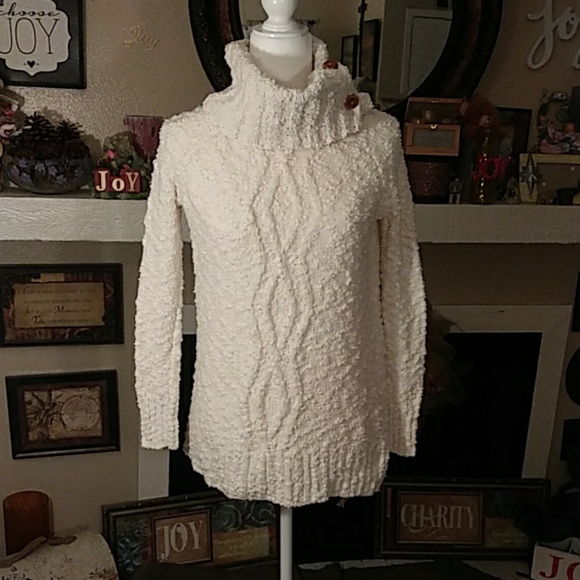 Anthropologie Moth off-white chunky sweater - Picture 1 of 8
